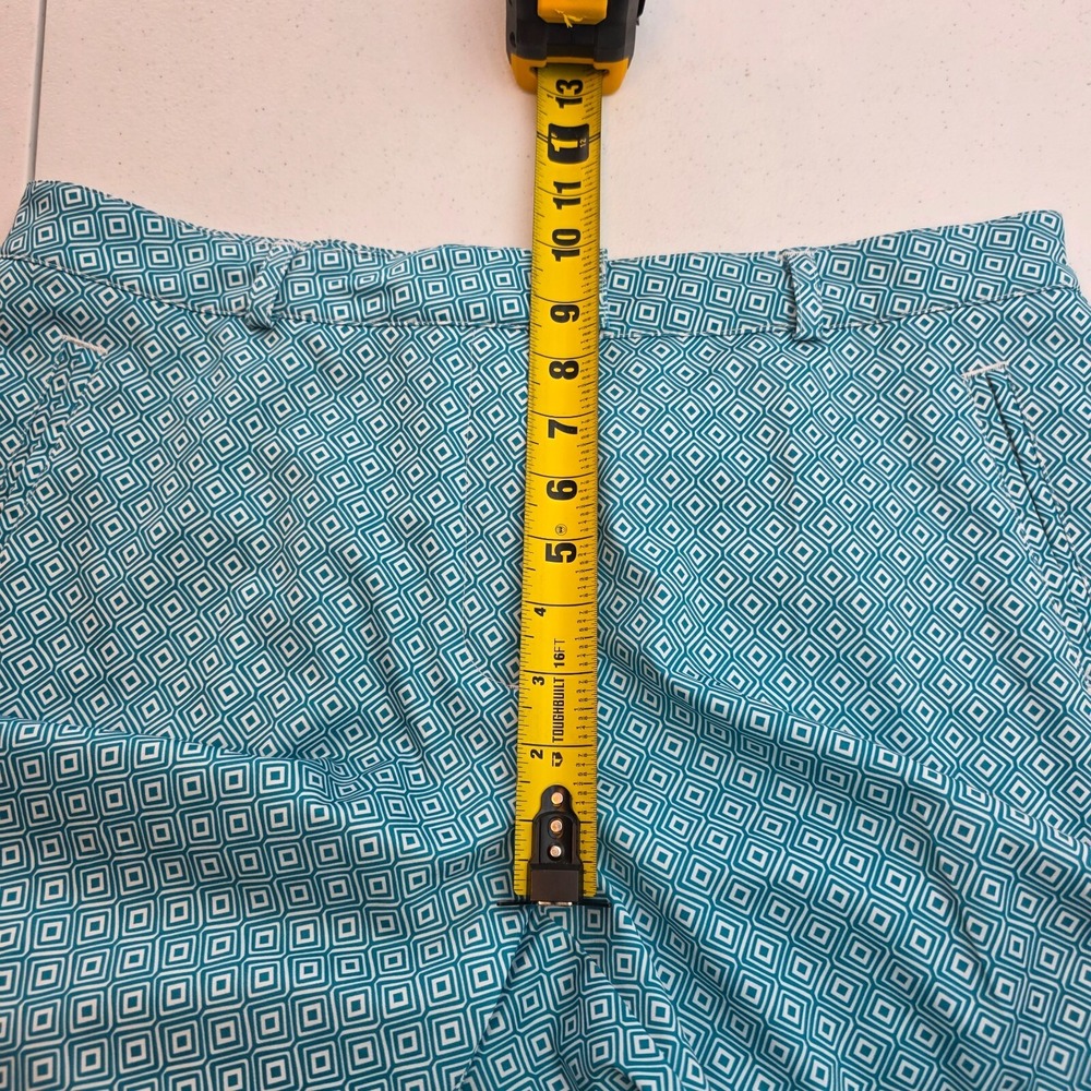 Lady Hagen Womens 10 Golf‎ Shorts Teal Geometric Stretch - Picture 6 of 7